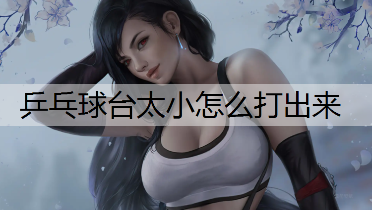 乒乓球台太小怎么打出来